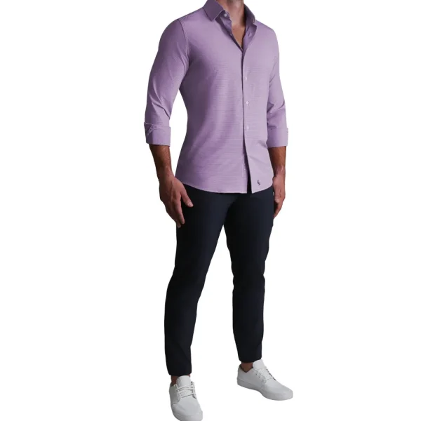 State and Liberty "The Ryan" Dark Purple Micro Check | Dress Shirts