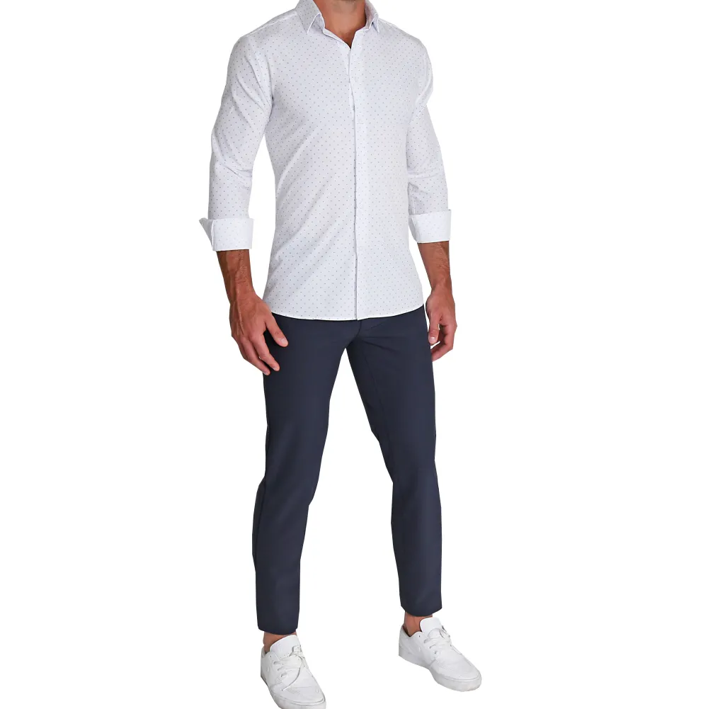 State and Liberty "The Ryder" Blue Plus Print | Dress Shirts