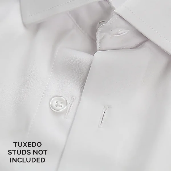 State and Liberty The Solid White Tuxedo Shirt | Dress Shirts