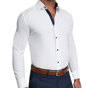 State and Liberty "The Springer" Limited Edition: White with Navy Accents | Dress Shirts