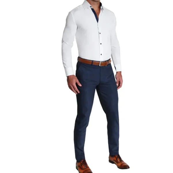 State and Liberty "The Springer" Limited Edition: White with Navy Accents | Dress Shirts