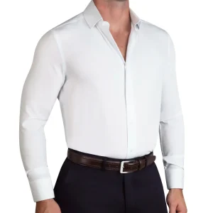 State and Liberty "The Stafford" Solid White Weave | Dress Shirts