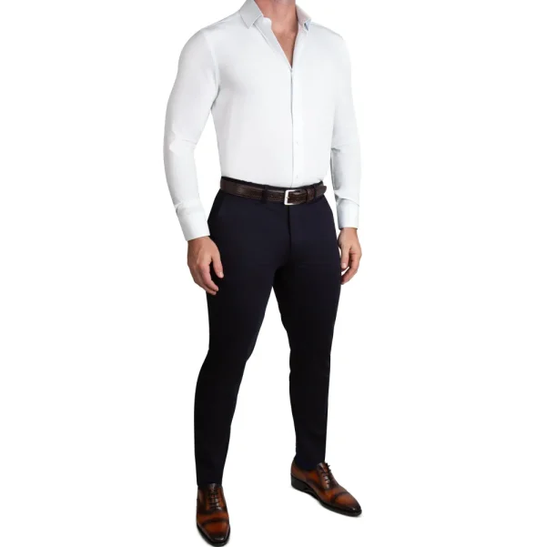 State and Liberty "The Stafford" Solid White Weave | Dress Shirts