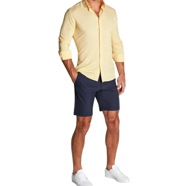 State and Liberty "The Stanley" Yellow Microcheck | Dress Shirts