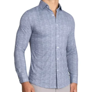 State and Liberty "The Storm" Sport Shirt - Navy Linen | Casual Long Sleeves | Long Sleeve Button Downs
