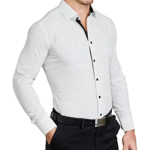 State and Liberty "The Tatar" White With Black Dots | Dress Shirts