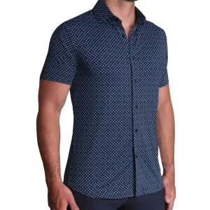 State and Liberty "The Theo" Geo Flower Print | Short Sleeve Button Downs