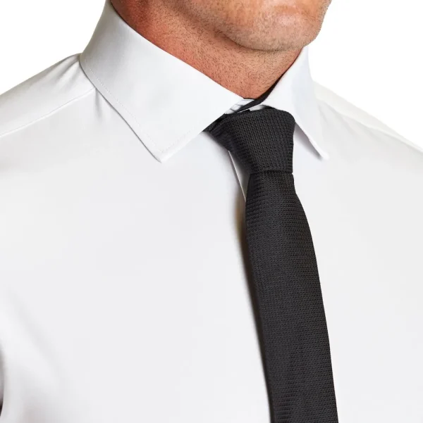 State and Liberty "The Vincent" Solid White with Black Accents | Dress Shirts