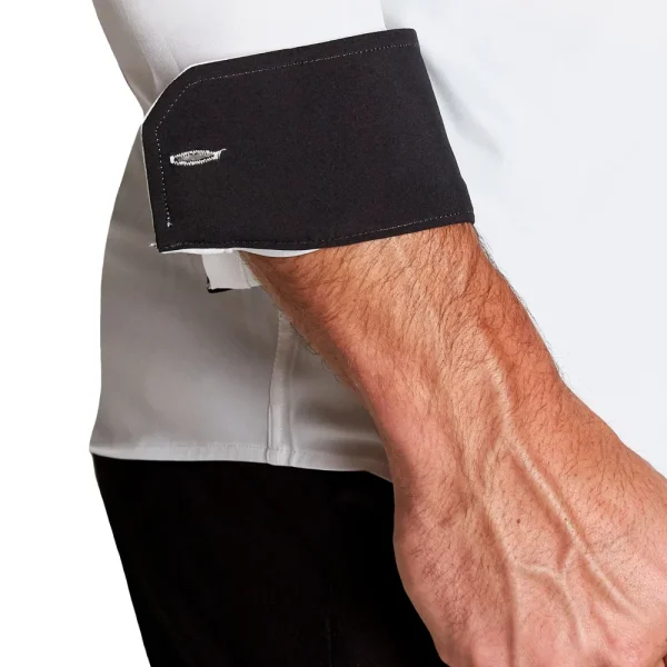 State and Liberty "The Vincent" Solid White with Black Accents | Dress Shirts