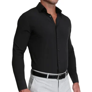 State and Liberty "The Von" Solid Black | Dress Shirts