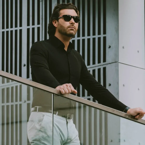State and Liberty "The Von" Solid Black | Dress Shirts
