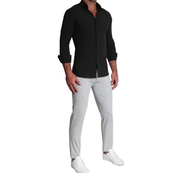 State and Liberty "The Von" Solid Black | Dress Shirts