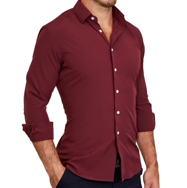 State and Liberty "The Ward" Solid Maroon | Dress Shirts