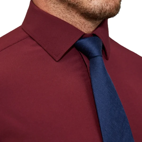 State and Liberty "The Ward" Solid Maroon | Dress Shirts