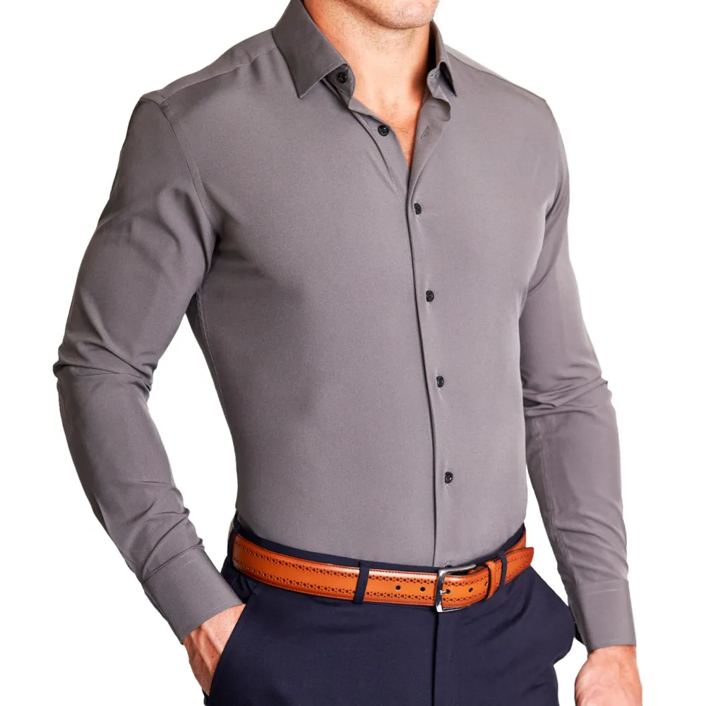 State and Liberty "The Wayne" Solid Grey | Dress Shirts