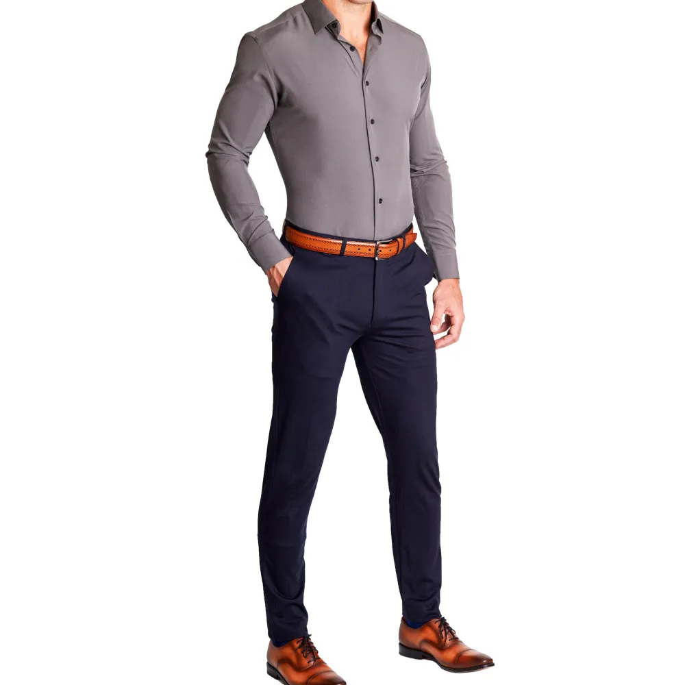 State and Liberty "The Wayne" Solid Grey | Dress Shirts