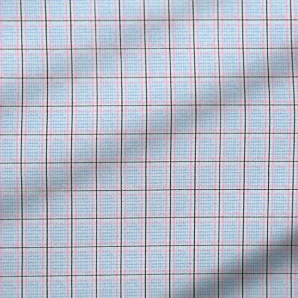 State and Liberty "The Weston" Light Blue, Pink & Black Plaid | Dress Shirts