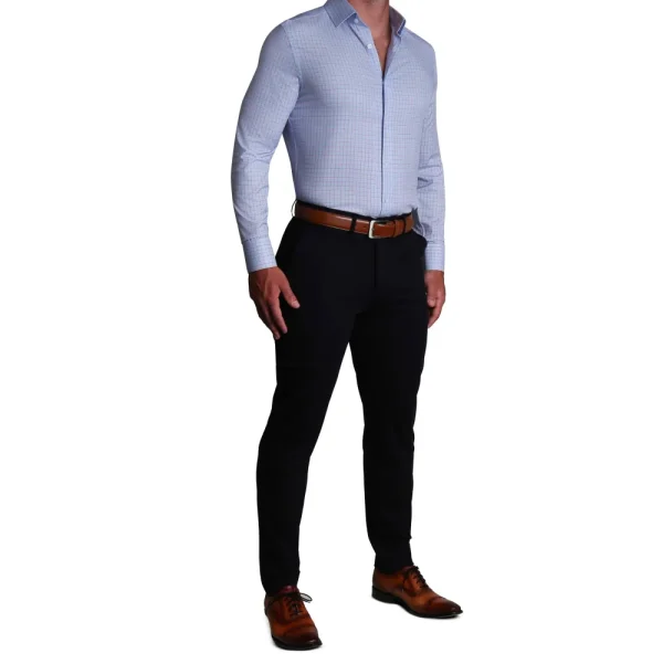 State and Liberty "The Weston" Light Blue, Pink & Black Plaid | Dress Shirts