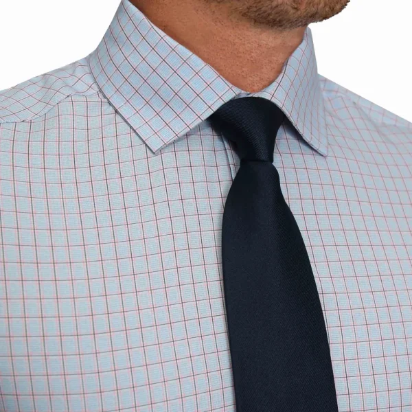 State and Liberty "The Weston" Light Blue, Pink & Black Plaid | Dress Shirts