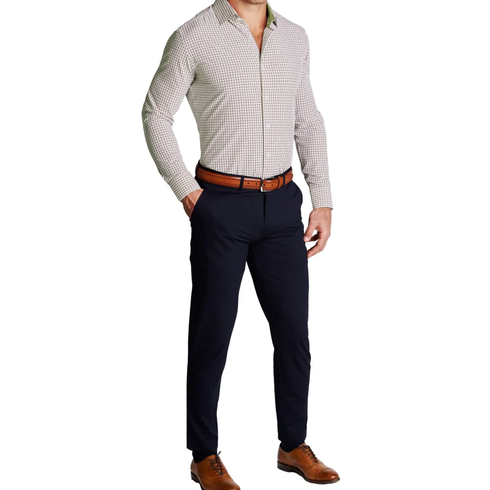 State and Liberty "The Wilson" Brown Windowpane | Dress Shirts