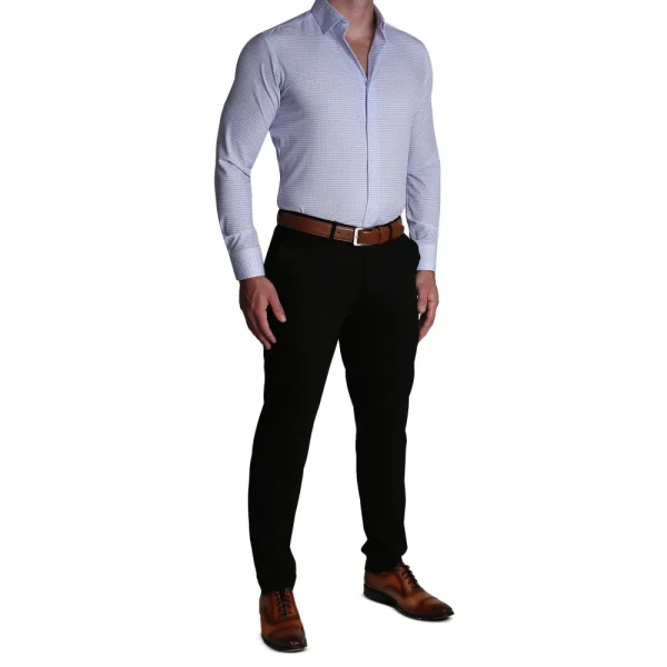 State and Liberty "The Xavier" Lavender with White Windowpane | Dress Shirts