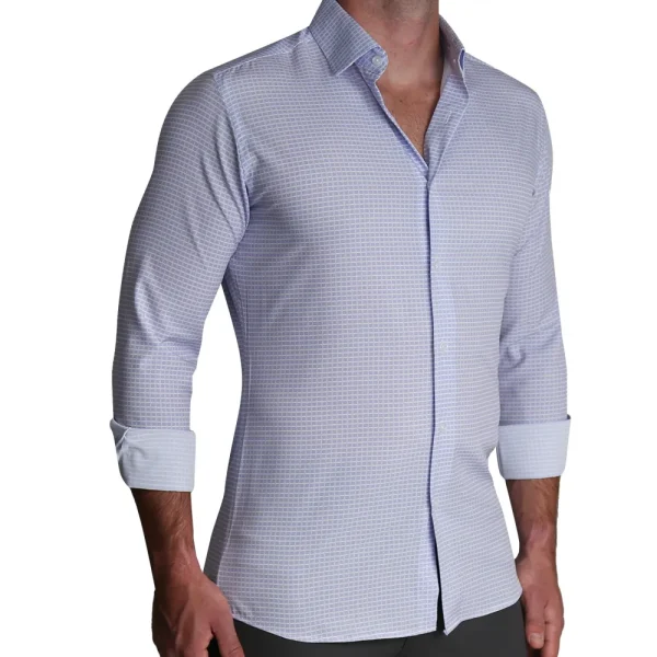 State and Liberty "The Xavier" Lavender with White Windowpane | Dress Shirts