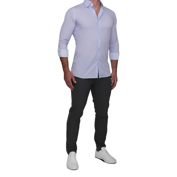 State and Liberty "The Xavier" Lavender with White Windowpane | Dress Shirts