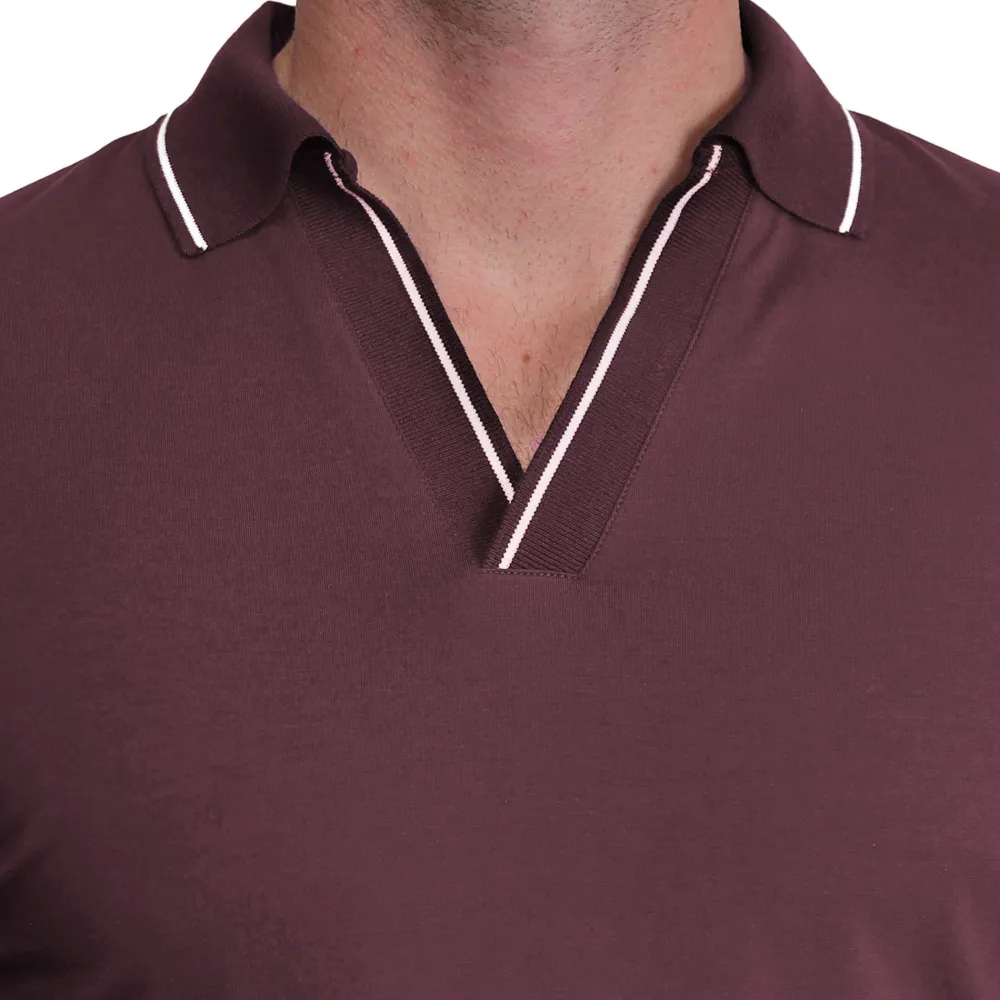 State and Liberty Tipped Long Sleeve Polo - | Casual Long Sleeves | Polos