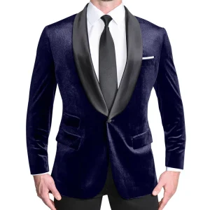 State and Liberty Tuxedo Jacket - Navy Velvet | Tuxedos | Blazers