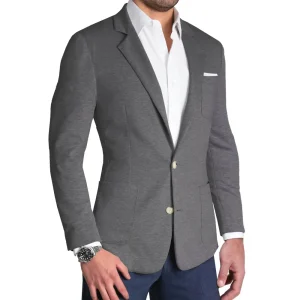 State and Liberty Unstructured Knit Blazer - Heathered Charcoal | Casual Blazers | Blazers