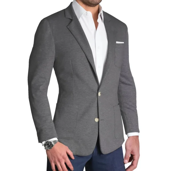State and Liberty Unstructured Knit Blazer - Heathered Charcoal | Casual Blazers | Blazers