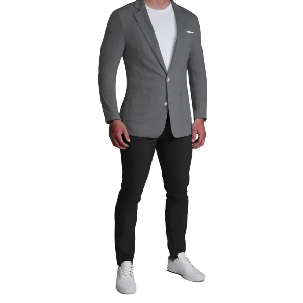 State and Liberty Unstructured Knit Blazer - Heathered Charcoal | Casual Blazers | Blazers