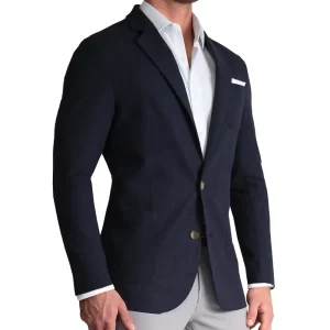 State and Liberty Unstructured Linen Blazer - Navy | Casual Blazers | Blazers