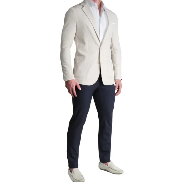 State and Liberty Unstructured Linen Blazer - Cream | Casual Blazers | Blazers