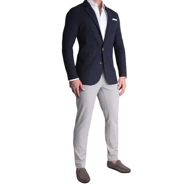State and Liberty Unstructured Linen Blazer - Navy | Casual Blazers | Blazers