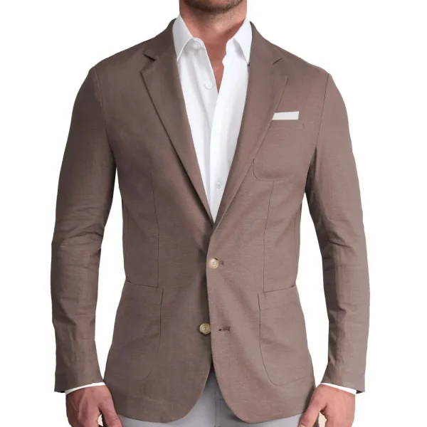 State and Liberty Unstructured Linen Blazer - Taupe | Casual Blazers | Blazers
