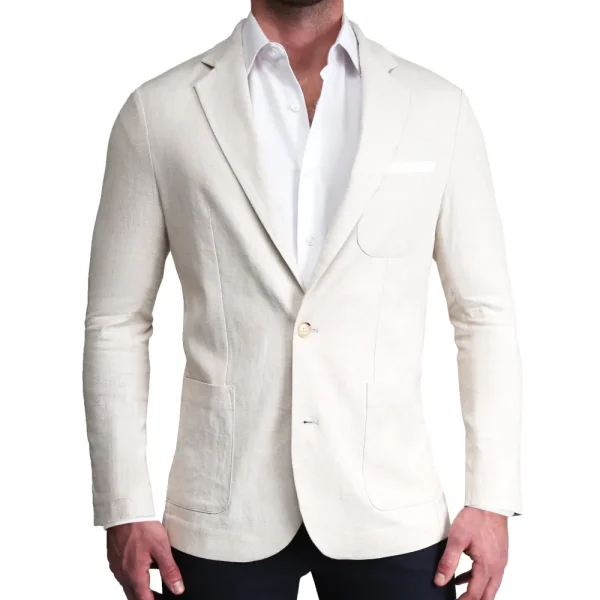 State and Liberty Unstructured Linen Blazer - Cream | Casual Blazers | Blazers
