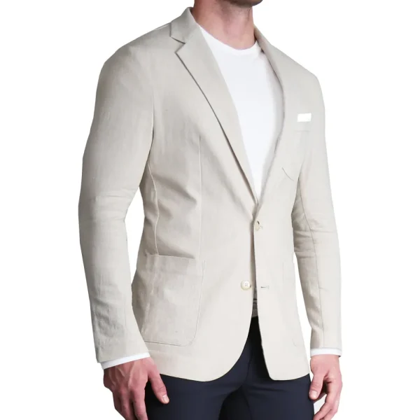State and Liberty Unstructured Linen Blazer - Cream | Casual Blazers | Blazers