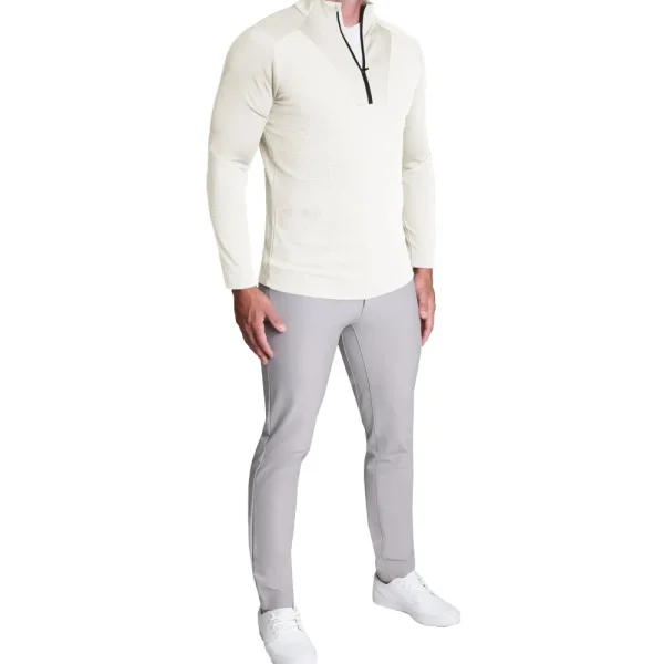 State and Liberty Waffle Knit Quarter Zip - Solid Cream | Quarter Zips & Hoodies | Casual Long Sleeves