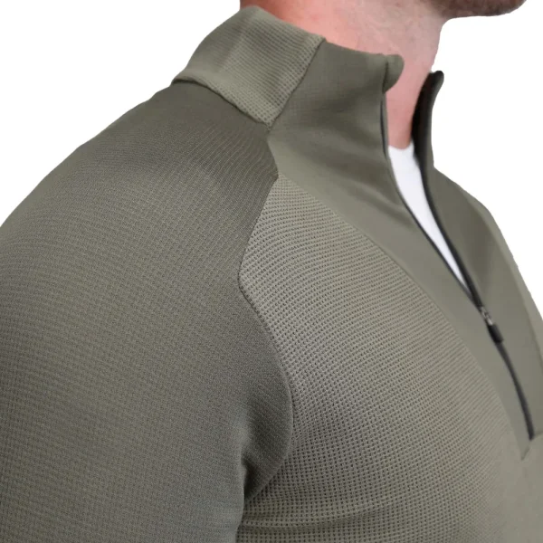 State and Liberty Waffle Knit Quarter Zip - Solid Olive | Quarter Zips & Hoodies | Casual Long Sleeves